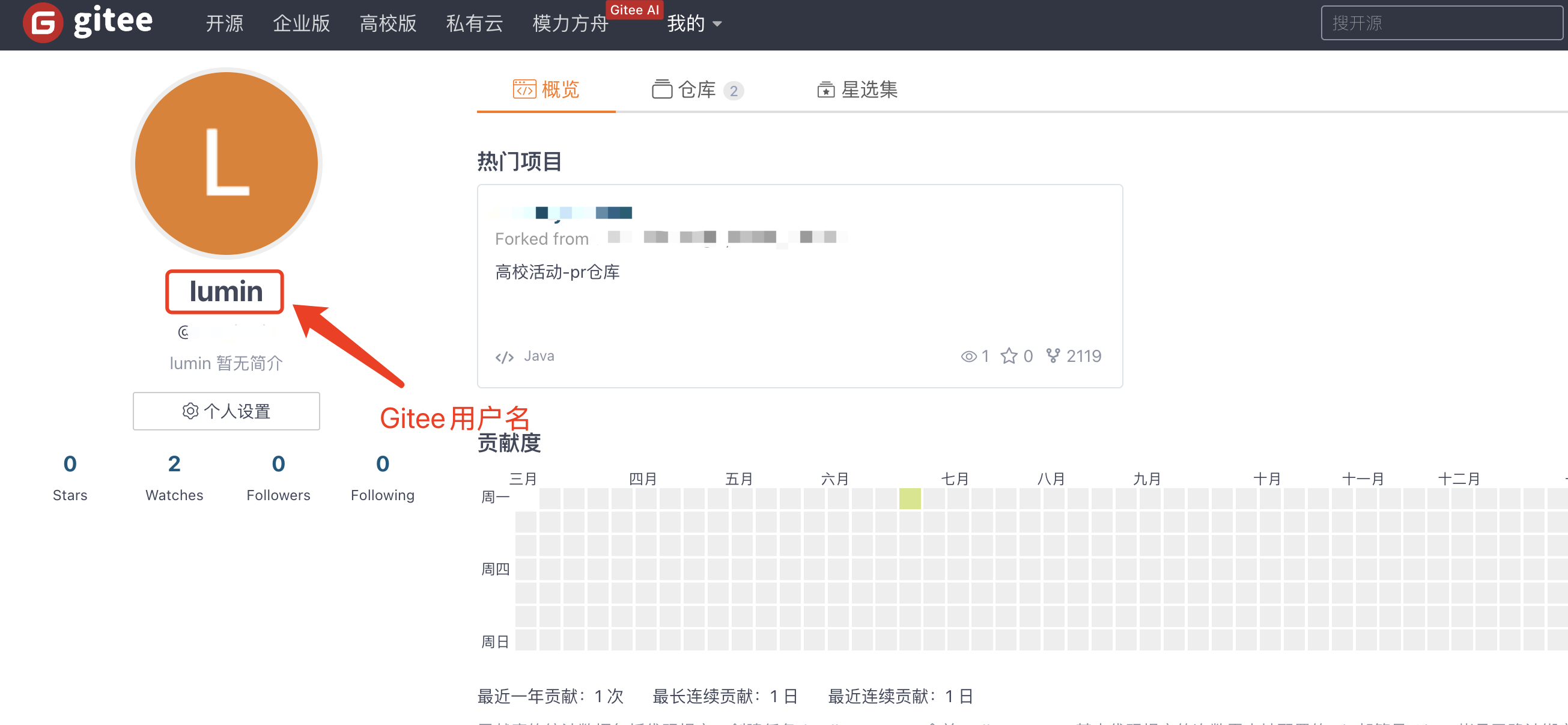 Gitee用户名